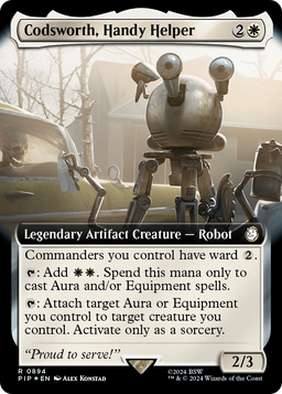 Codsworth, Handy Helper (Extended Art) (Surge Foil) (PIP-894) - Fallout: (Extended Art) Foil