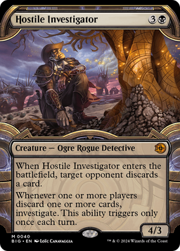 Hostile Investigator (Showcase) (BIG-040) - The Big Score: (Showcase) Foil