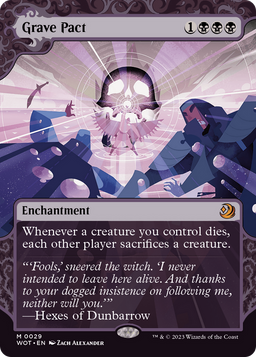 Grave Pact (WOT-029) - Wilds of Eldraine: Enchanting Tales: (Showcase) (Borderless) Foil