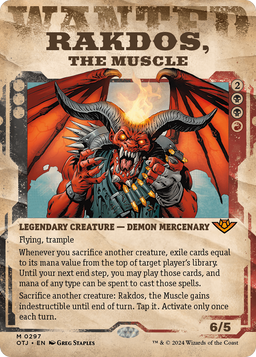 Rakdos, the Muscle (Showcase) (OTJ-297) - Outlaws of Thunder Junction: (Showcase) (Borderless) Foil