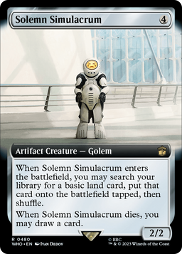 Solemn Simulacrum (Extended Art) (WHO-480) - Doctor Who: (Extended Art) Foil