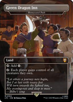 Green Dragon Inn - Homeward Path (LTC-365) - Tales of Middle-earth Commander / Green Dragon Inn (Borderless) Foil