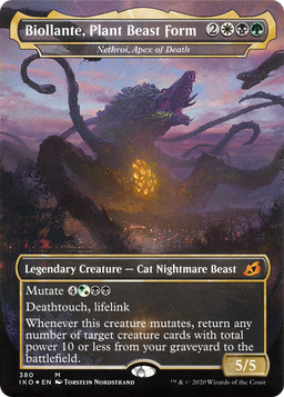 Biollante, Plant Beast Form - Nethroi, Apex of Death (IKO-380) - Ikoria: Lair of Behemoths / Biollante, Plant Beast Form (Borderless) Foil