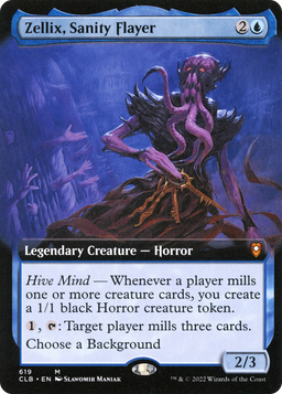 Zellix, Sanity Flayer (Extended Art) (CLB-619) - Commander Legends: Battle for Baldur's Gate: (Extended Art)