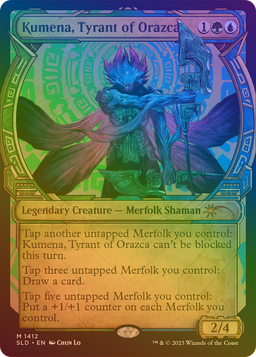 Kumena, Tyrant of Orazca (Rainbow Foil) (SLD-1412) - Secret Lair Drop: (Showcase) Foil