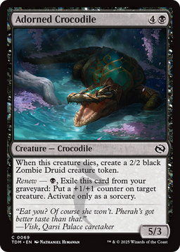 Adorned Crocodile (TDM-069) - Tarkir: Dragonstorm