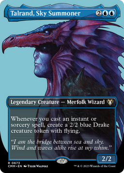 Talrand, Sky Summoner (Borderless) (CMM-673) - Commander Masters Foil