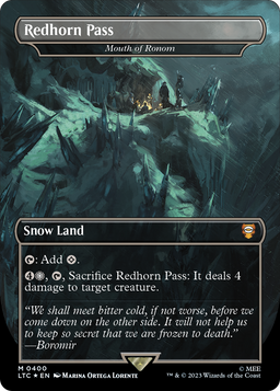 Redhorn Pass - Mouth of Ronom (Surge Foil) (LTC-400) - Tales of Middle-earth Commander / Redhorn Pass (Borderless) Foil
