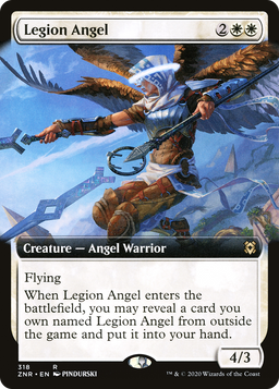 Legion Angel (Extended Art) (ZNR-318) - Zendikar Rising: (Extended Art) Foil