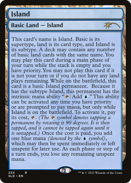 Island (255) (Full-Text Lands) (SLD-255) - Secret Lair Drop Foil