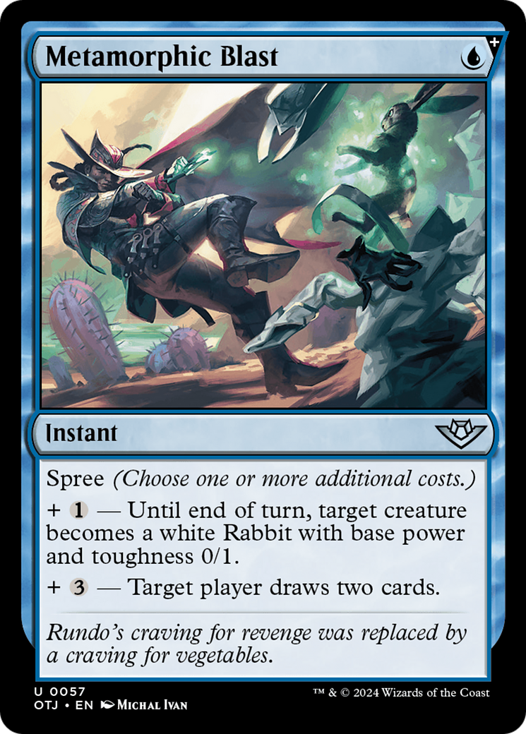 Metamorphic Blast (OTJ-057) - Outlaws of Thunder Junction: (spree) Foil