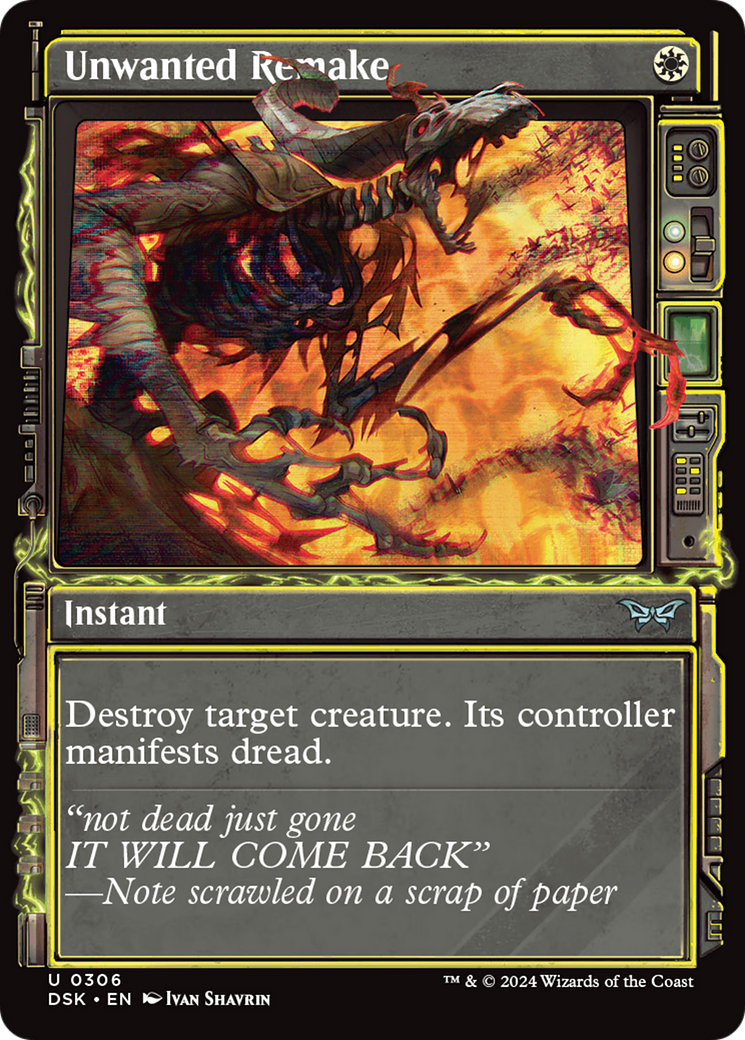 Unwanted Remake (Showcase) (DSK-306) - Duskmourn: House of Horror: (Showcase) Foil