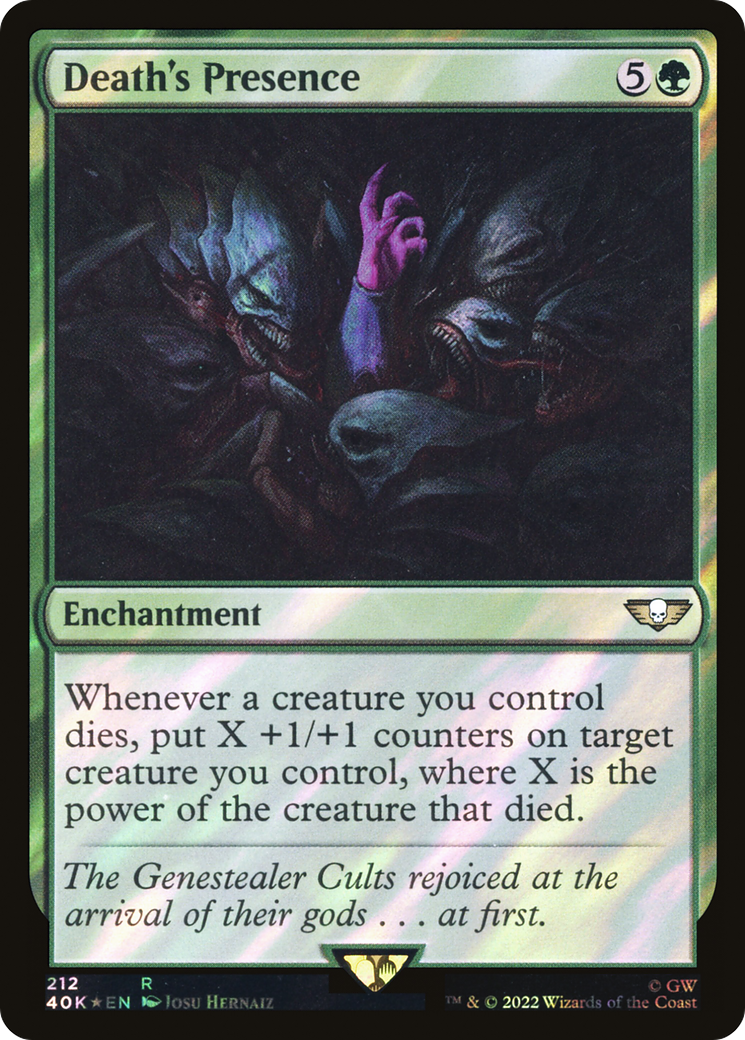 Death's Presence (Surge Foil) (40K-212) - Warhammer 40,000 Commander Foil