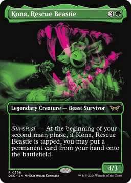 Kona, Rescue Beastie (Showcase) (DSK-358) - Duskmourn: House of Horror (Borderless)