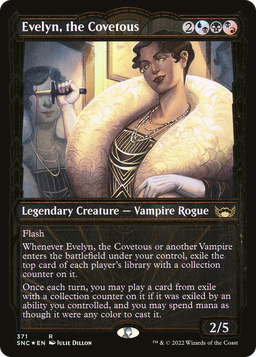 Evelyn, the Covetous (Gilded Foil) (SNC-371) - Streets of New Capenna: (Showcase) Foil