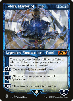 Teferi, Master of Time (Showcase) (291) (M21-291) - Core Set 2021: (Showcase) Foil