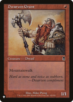 Dwarven Grunt (LIST-ODY-185) - The List