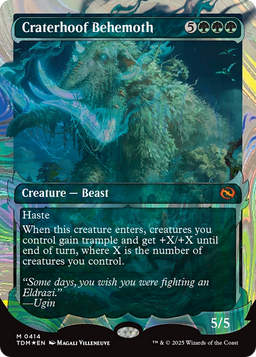 Craterhoof Behemoth (Showcase) (Halo Foil) (TDM-414) - Tarkir: Dragonstorm: (Showcase) Foil