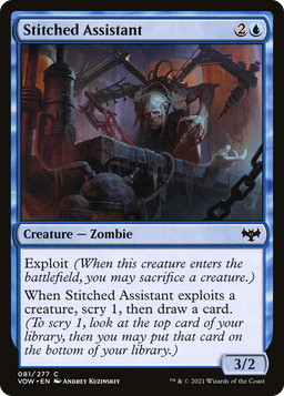 Stitched Assistant (VOW-081) - Innistrad: Crimson Vow Foil