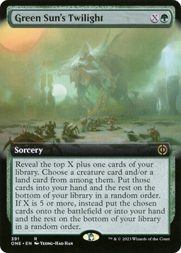 Green Sun's Twilight (Extended Art) (ONE-391) - Phyrexia: All Will Be One: (Extended Art) Foil