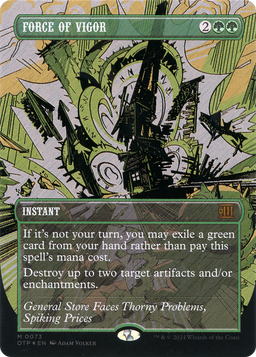 Force of Vigor (Textured Foil) (OTP-073) - Breaking News (Borderless) Foil