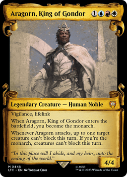 Aragorn, King of Gondor (Showcase Scrolls) (LTC-448) - Tales of Middle-earth Commander: (Showcase)