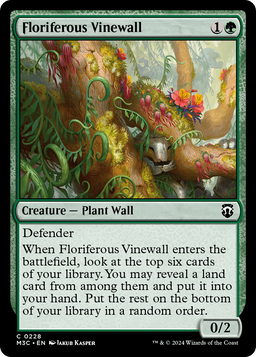 Floriferous Vinewall (M3C-228) - Modern Horizons 3 Commander