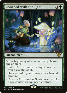 Concord with the Kami (NEC-025) - Neon Dynasty Commander