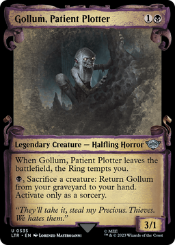 Gollum, Patient Plotter (Showcase Scrolls) (LTR-535) - The Lord of the Rings: Tales of Middle-earth: (Showcase) Foil