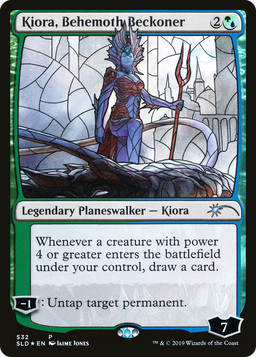 Kiora, Behemoth Beckoner (Stained Glass) (SLD-532) - Secret Lair Drop Foil