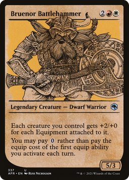 Bruenor Battlehammer (Showcase) (AFR-337) - Adventures in the Forgotten Realms: (Showcase) Foil