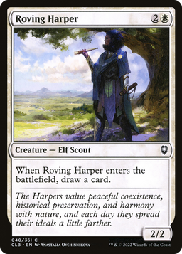 Roving Harper (CLB-040) - Commander Legends: Battle for Baldur's Gate Foil
