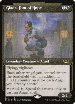 Giada, Font of Hope (Showcase) (Foil Etched) (SNC-442) - Streets of New Capenna: (Showcase) Foil