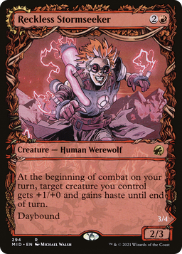 Reckless Stormseeker (Showcase) (MID-294) - Innistrad: Midnight Hunt: (Showcase, Double Faced Transform) Foil