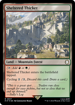 Sheltered Thicket (Surge Foil) (PIP-817) - Fallout Foil