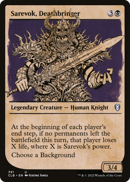 Sarevok, Deathbringer (Showcase) (CLB-391) - Commander Legends: Battle for Baldur's Gate: (Showcase) Foil