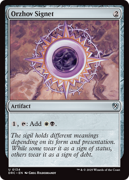 Orzhov Signet (DRC-134) - Commander: Aetherdrift