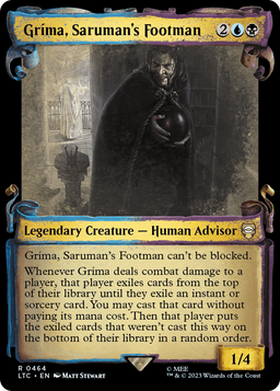 Grima, Saruman's Footman (Showcase Scrolls) (LTC-464) - Tales of Middle-earth Commander: (Showcase) Foil