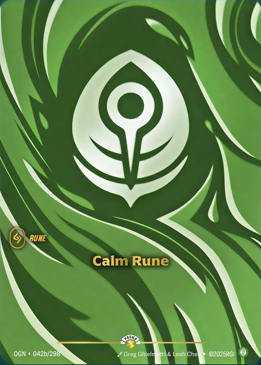 Calm Rune (042b/298) - Riftbound Organized Play Promotional Cards Foil