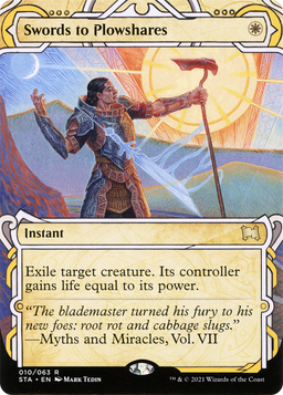 Swords to Plowshares (STA-010) - Strixhaven Mystical Archive: (Showcase) (Borderless)