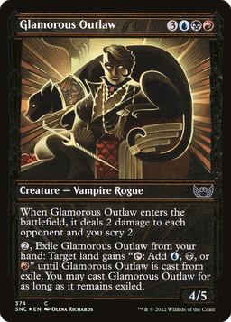 Glamorous Outlaw (Gilded Foil) (SNC-374) - Streets of New Capenna: (Showcase) Foil
