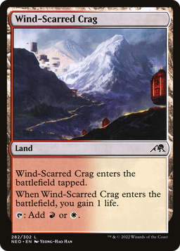 Wind-Scarred Crag (NEO-282) - Kamigawa: Neon Dynasty Foil