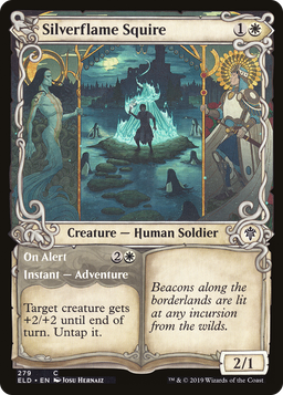 Silverflame Squire (Showcase) (ELD-279) - Throne of Eldraine: (Showcase)