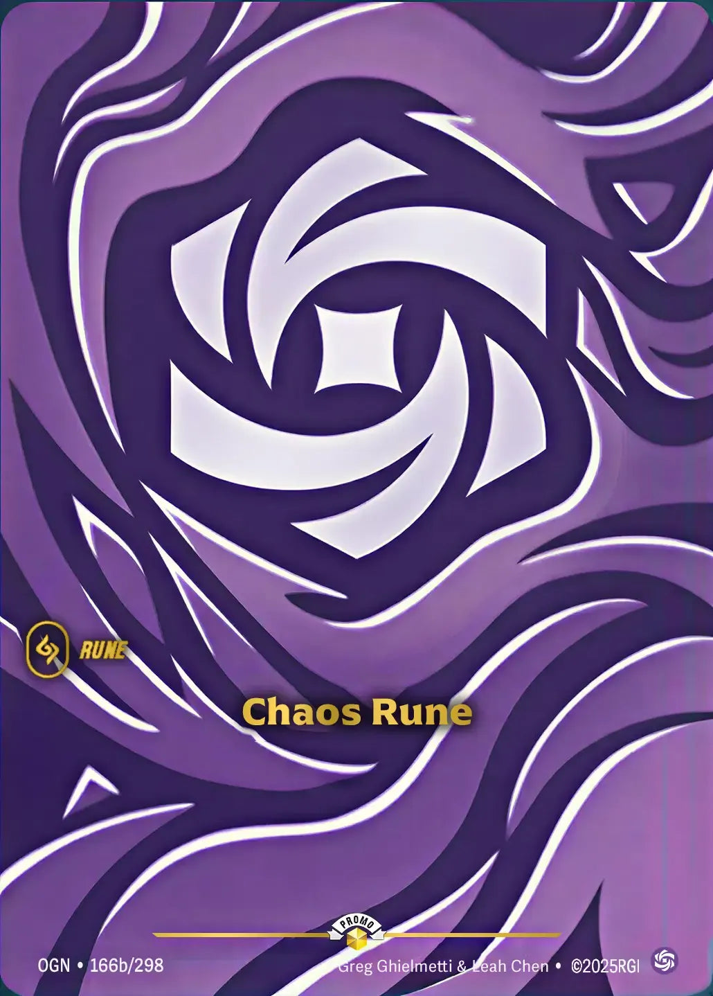 Chaos Rune (166b/298) - Riftbound Organized Play Promotional Cards Foil