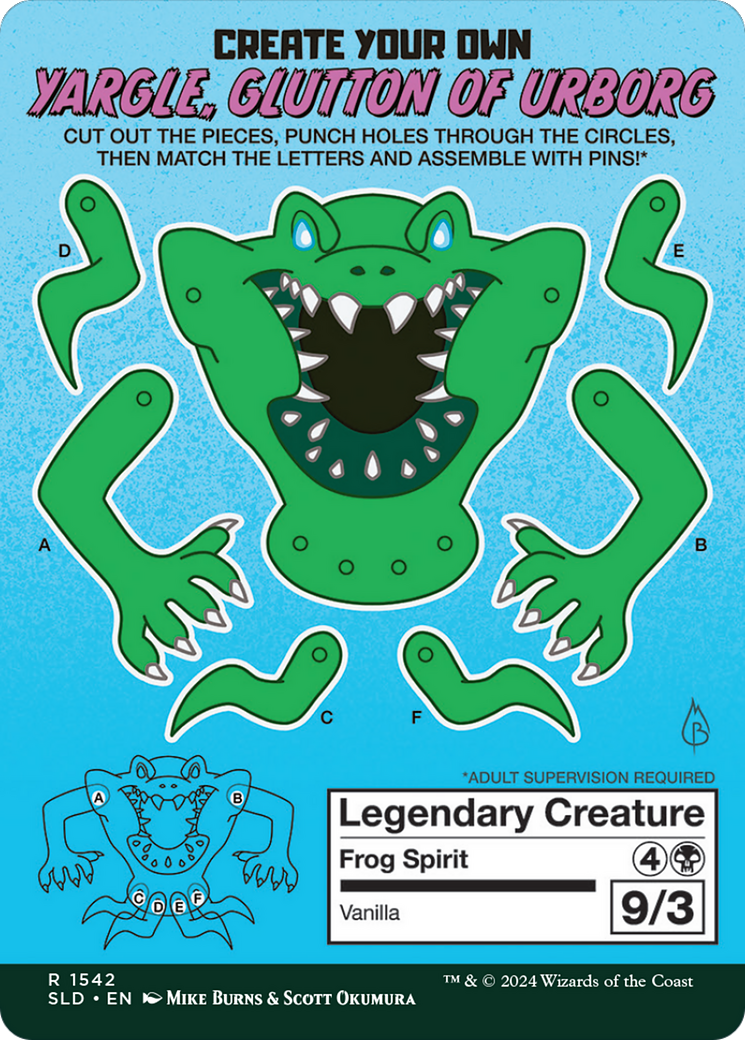 Yargle, Glutton of Urborg (SLD-1542) - Secret Lair Drop (Borderless) Foil