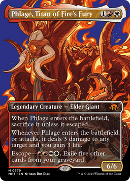 Phlage, Titan of Fire's Fury (Borderless) (MH3-379) - Modern Horizons 3 Foil