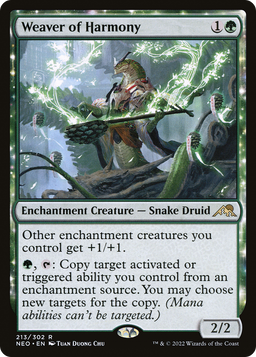 Weaver of Harmony (NEO-213) - Kamigawa: Neon Dynasty: (enchantment)