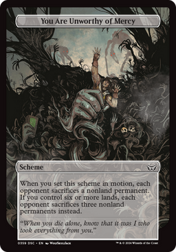 You Are Unworthy of Mercy (Full Art) (A:DSC-359) - Duskmourn: House of Horror Commander