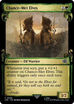 Chance-Met Elves (Showcase Scrolls) (LTR-608) - The Lord of the Rings: Tales of Middle-earth: (Showcase) Foil