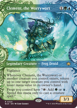 Clement, the Worrywort (Showcase) (BLB-329) - Bloomburrow: (Showcase) (Borderless)